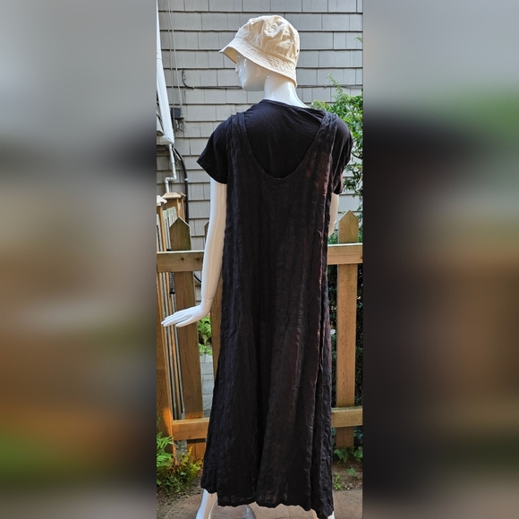 Alison Wonderland Black Linen/ Viscose Dress. Sleeveless, Long. Lg. Almost New - Picture 7 of 10